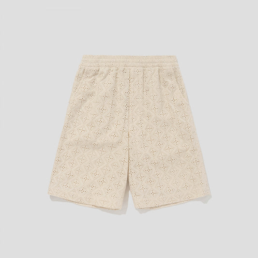 MERELY MADE / Cream Merely Premium Flower Lace Wide Short