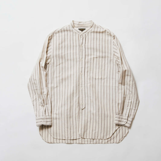Banded Collar Shirts -Cotton/Linen