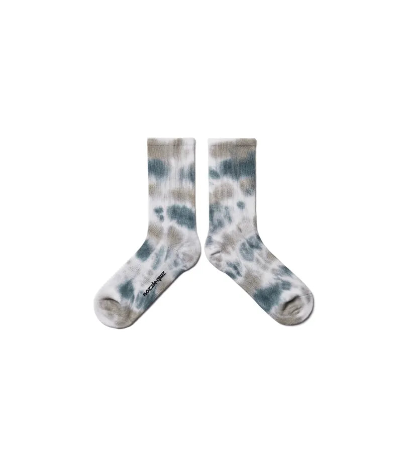 NOZZLEQUIZ / Drip Navy - Spray Dye Crew Casual Socks