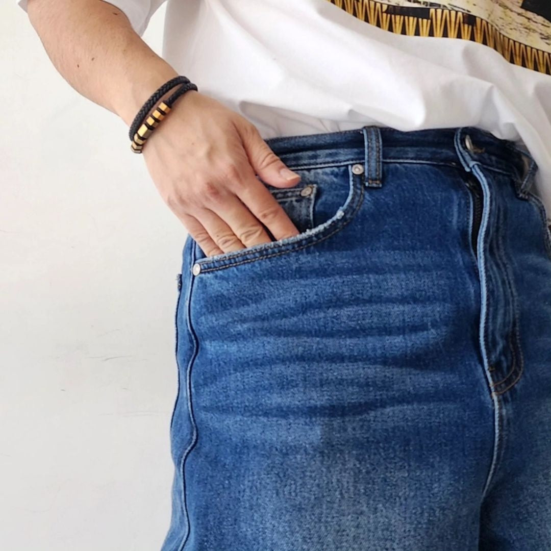 CODA / Indigo Denin Flared Cut Cargo Pants