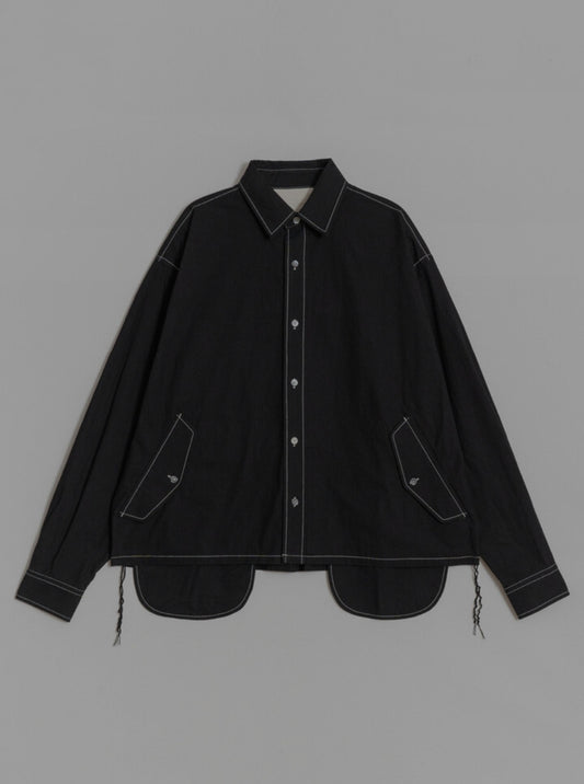 Black Vintage Nap Cropped Shirket