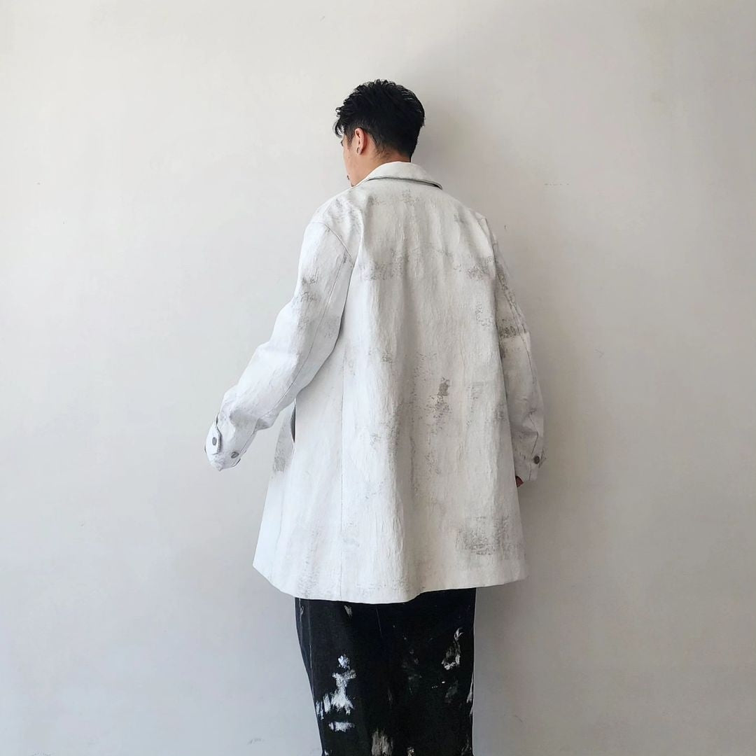 NOMAT / Car Coat (White Hand Painting)