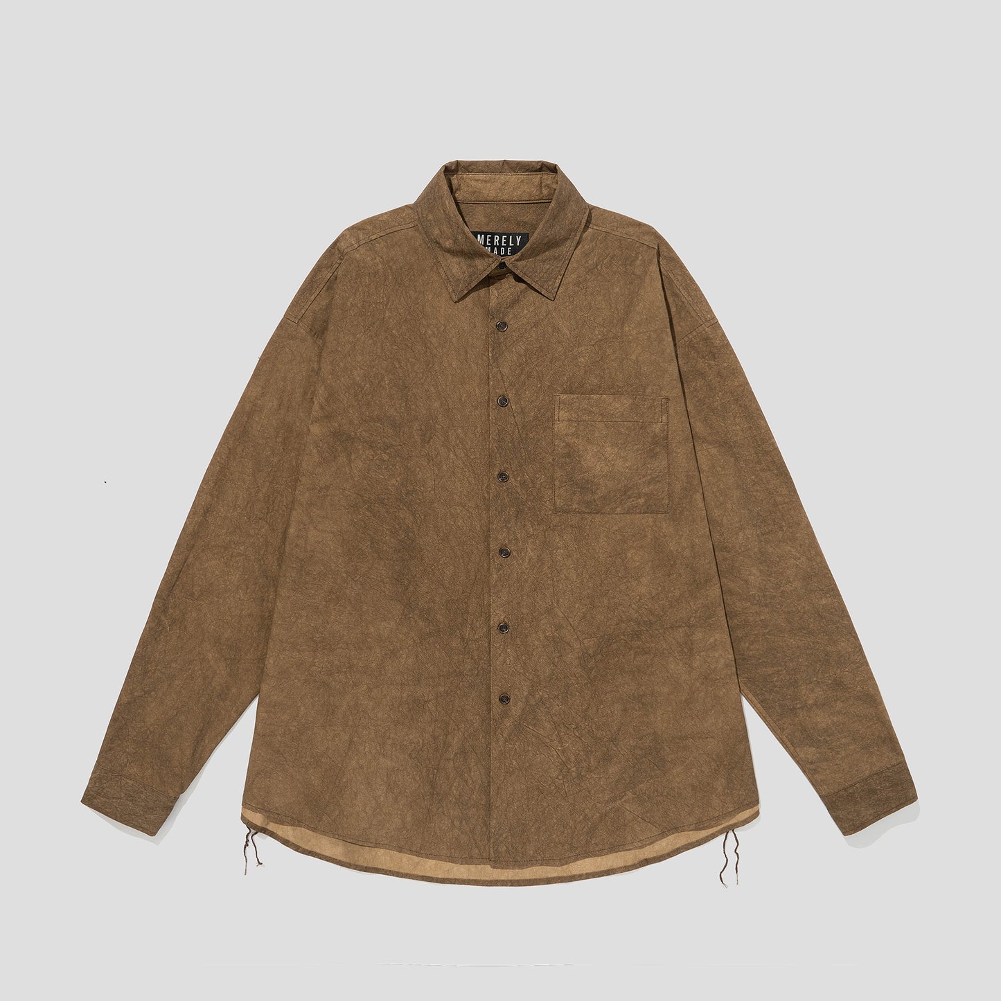 MERELY MADE / Walnut Merely Natural Dyed Lazy Over Shirt