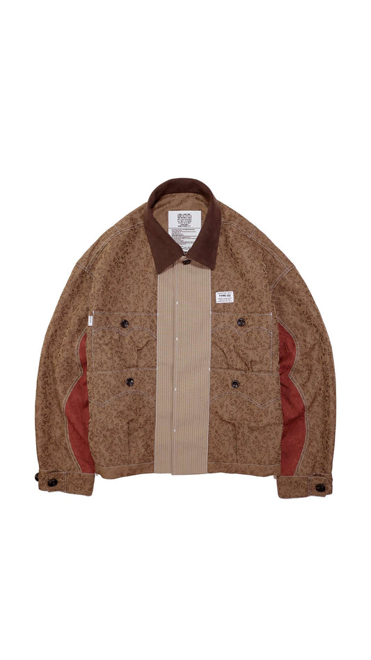 ELEPHANT TRIBAL FABRICS / Front Panel Cuba Shirt Blouson