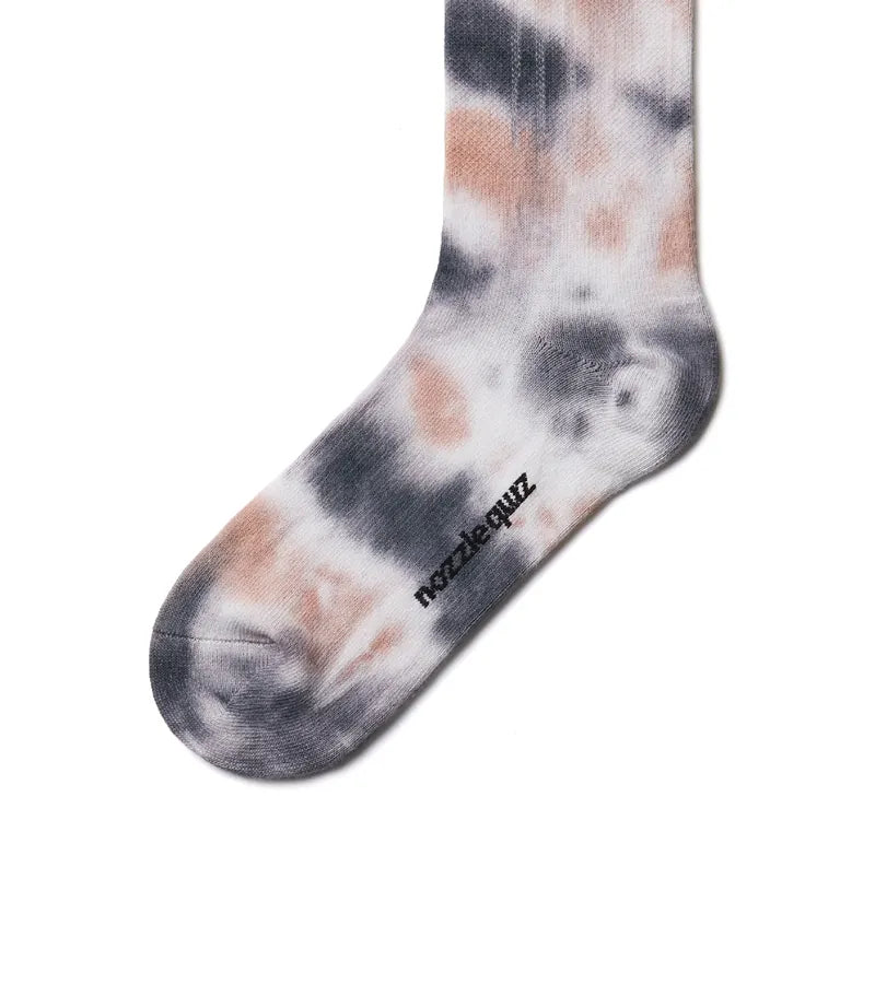 NOZZLEQUIZ / Drip Black - Spray Dye Crew Casual Socks