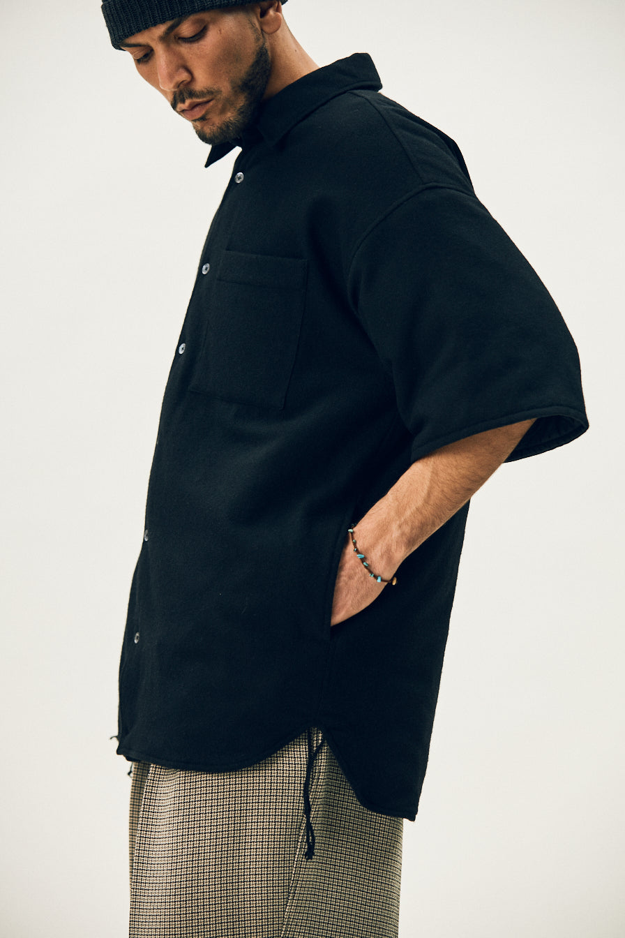 Black Merely Premium Reversible Padded Shirt