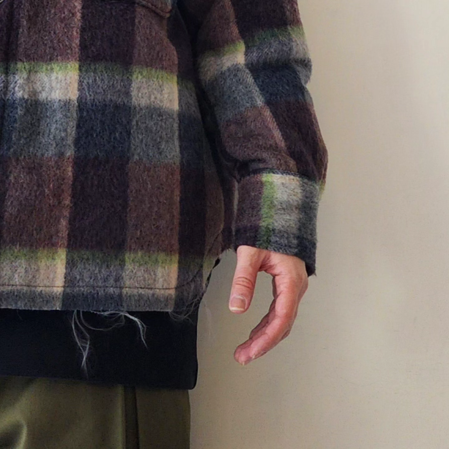 DISCOVERED / Check Shaggy Padded Shirt