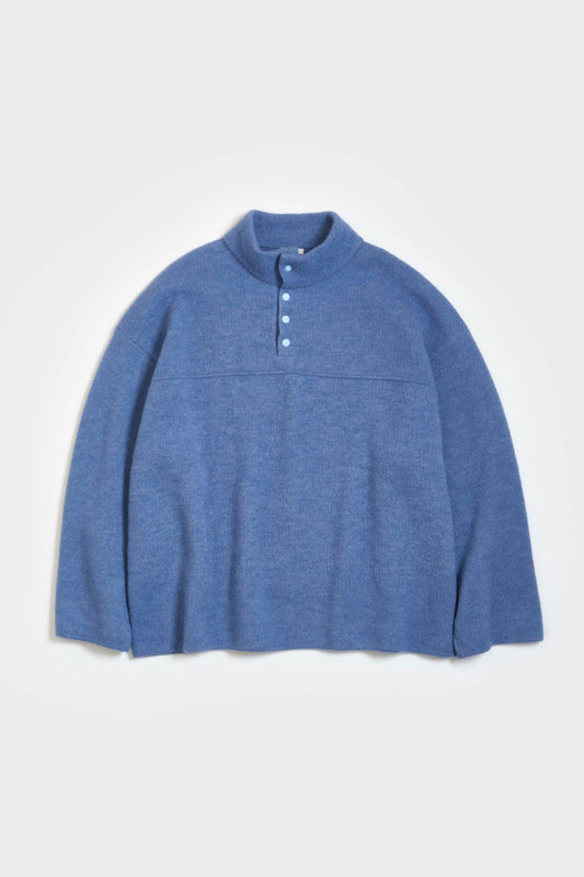 BLANC YM / Wool Fleece Snap Pullover