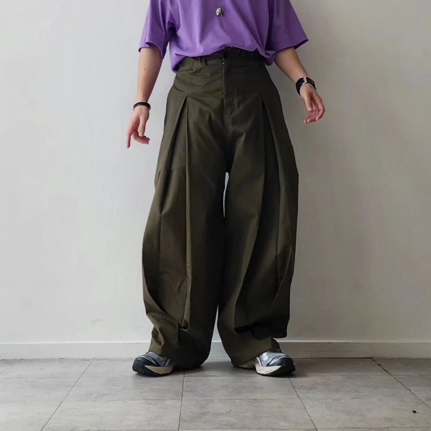 SAGE NATION / Box Pleat Trouser – Tree and Branch