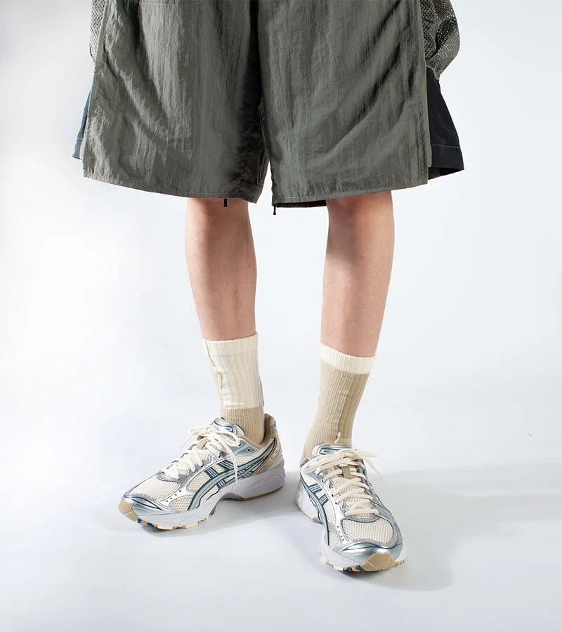 Patch Beige - Patchwork Crew socks