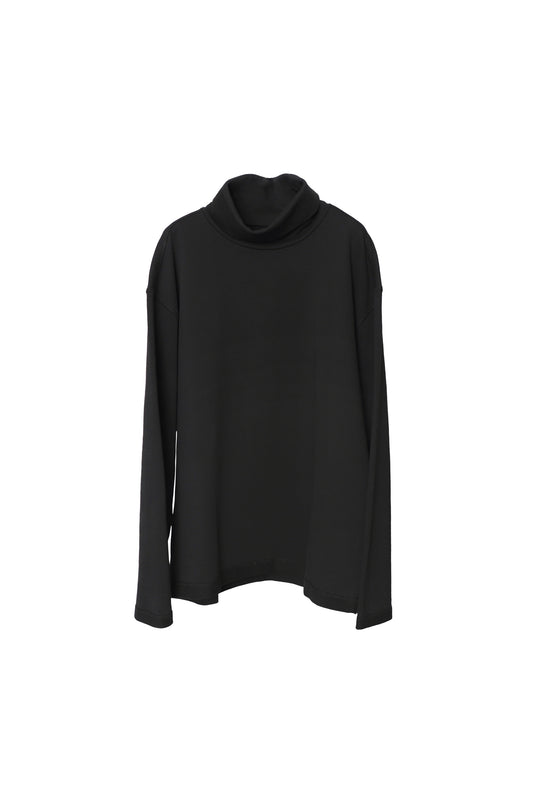 Black Kayan Oversize Turtleneck Sweat Shirt