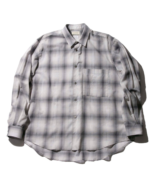 FACTOTUM / Voil Cotton Round Hem Shirt