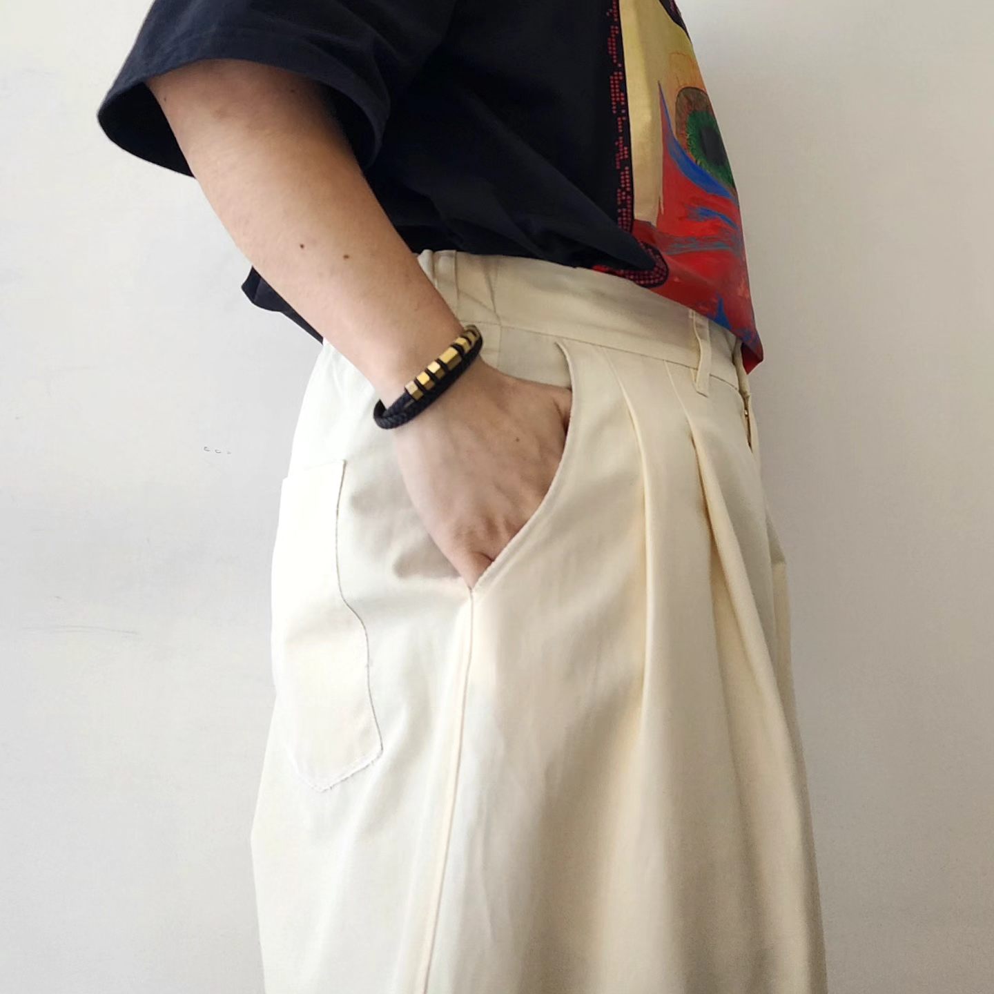 TREE AND BRANCH / Ex. Wide Tuck Pants