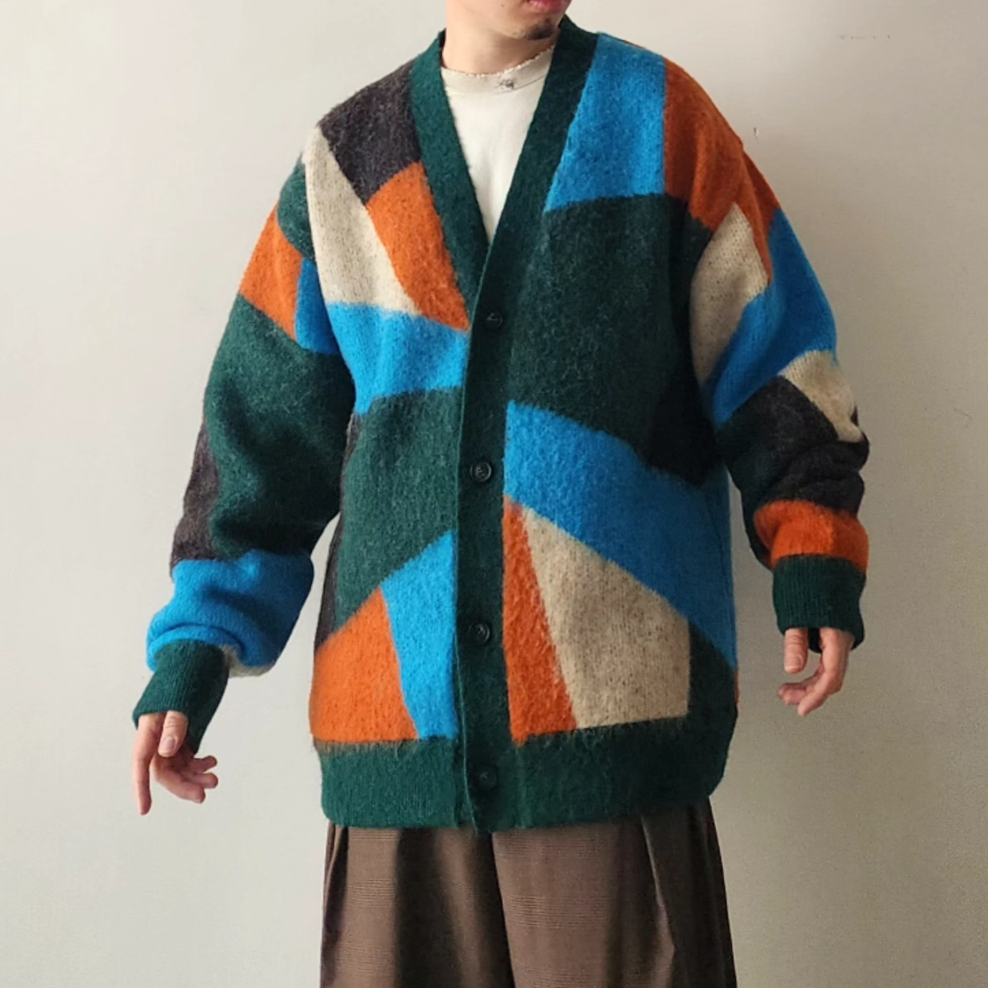 TAUPE / Panel Art Cardigan