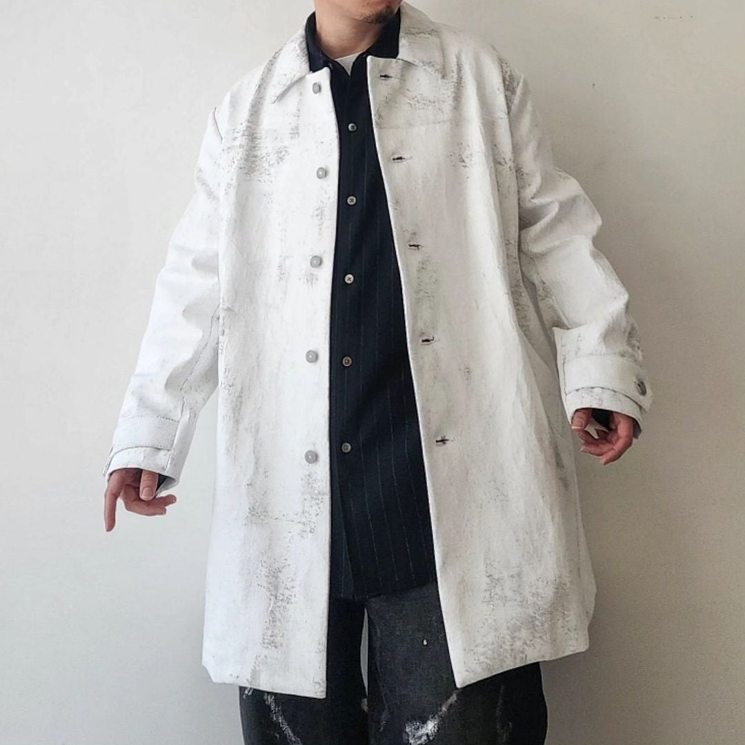 NOMAT / Car Coat (White Hand Painting)