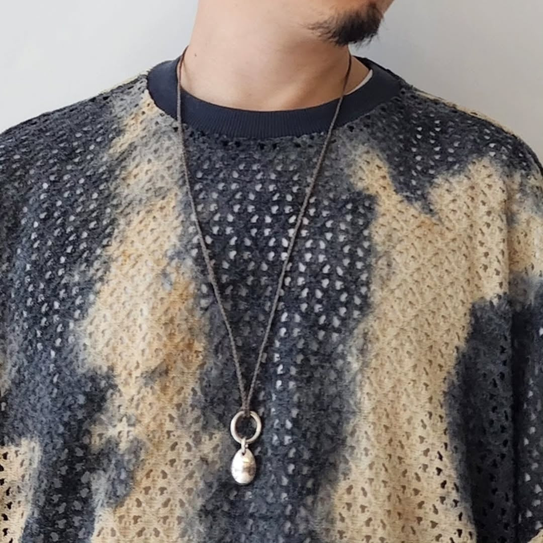 MERELY MADE / Dark Sea Navy Merely Vintage Dyed Knitting T-Shirt