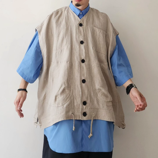 O PROJECT / Body Warmer (Kinari Dense Herringbone)