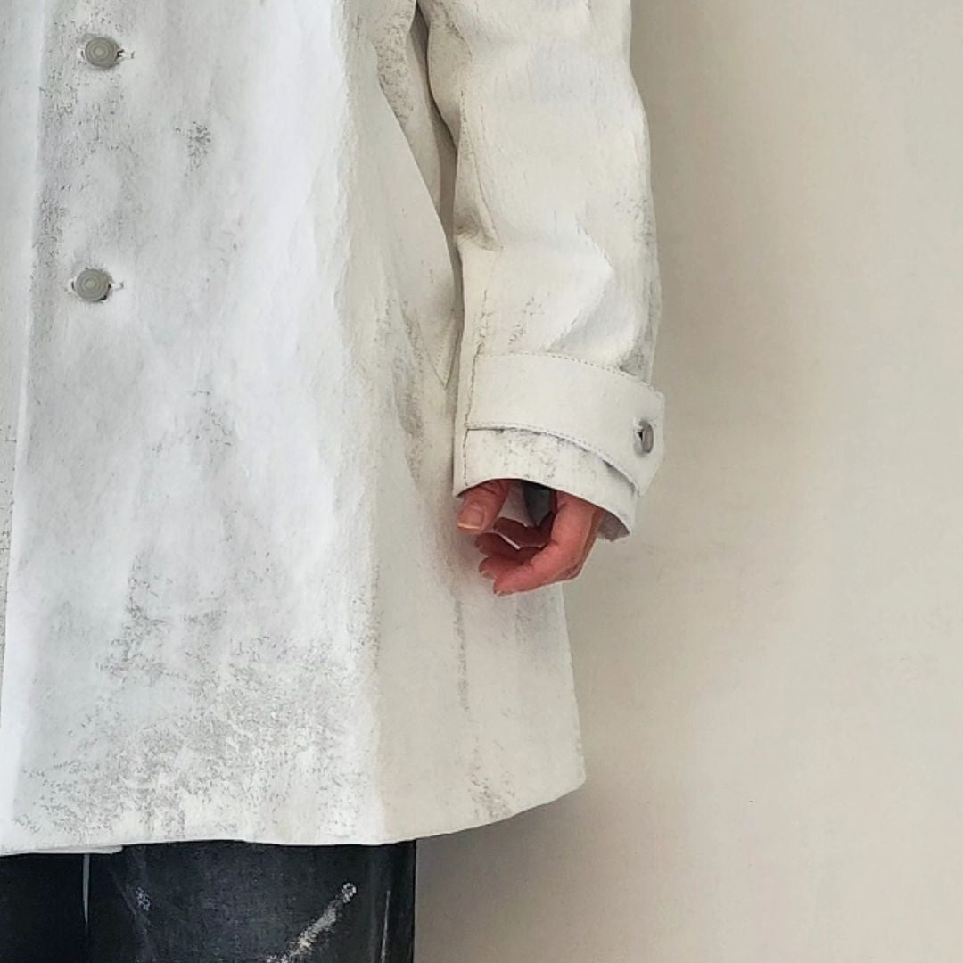 NOMAT / Car Coat (White Hand Painting)