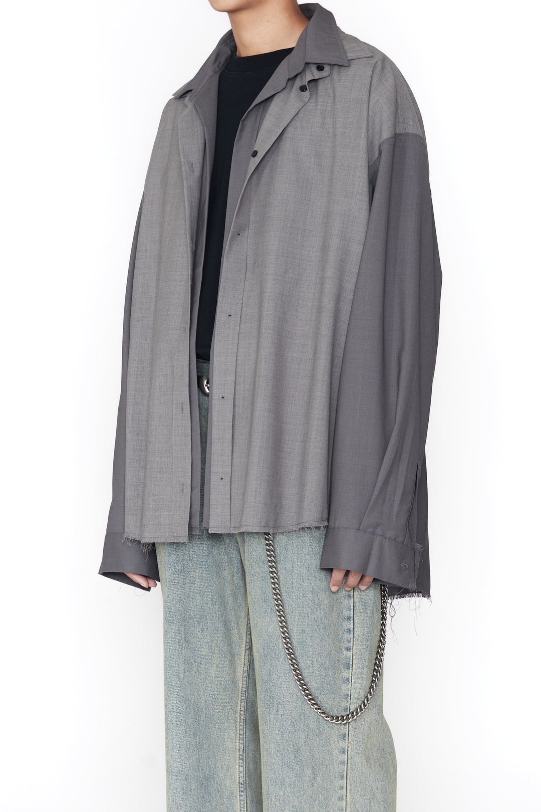 CODA / Dusty Grey 2 In 1 Double Layered Reversible Hybrid Shirt