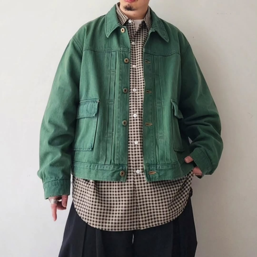 DISCOVERED / Color Dye Denim Blouson