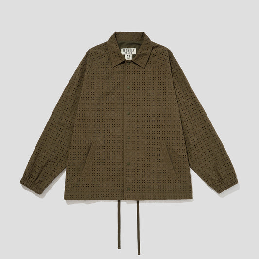 MERELY MADE / Olive Khaki Merely Premium Flower Lace Coach Jacket