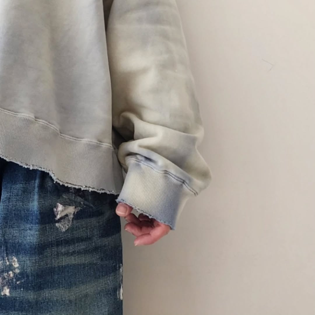 ANCELLM / Unevenness Sweat Shirt