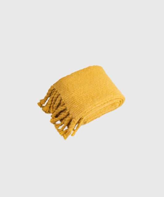 Alpaca Wool Big Stole (Mustard)