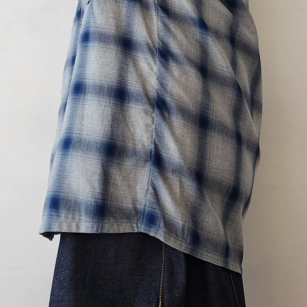ESSAY / Shadow Check Open Collar Shirt