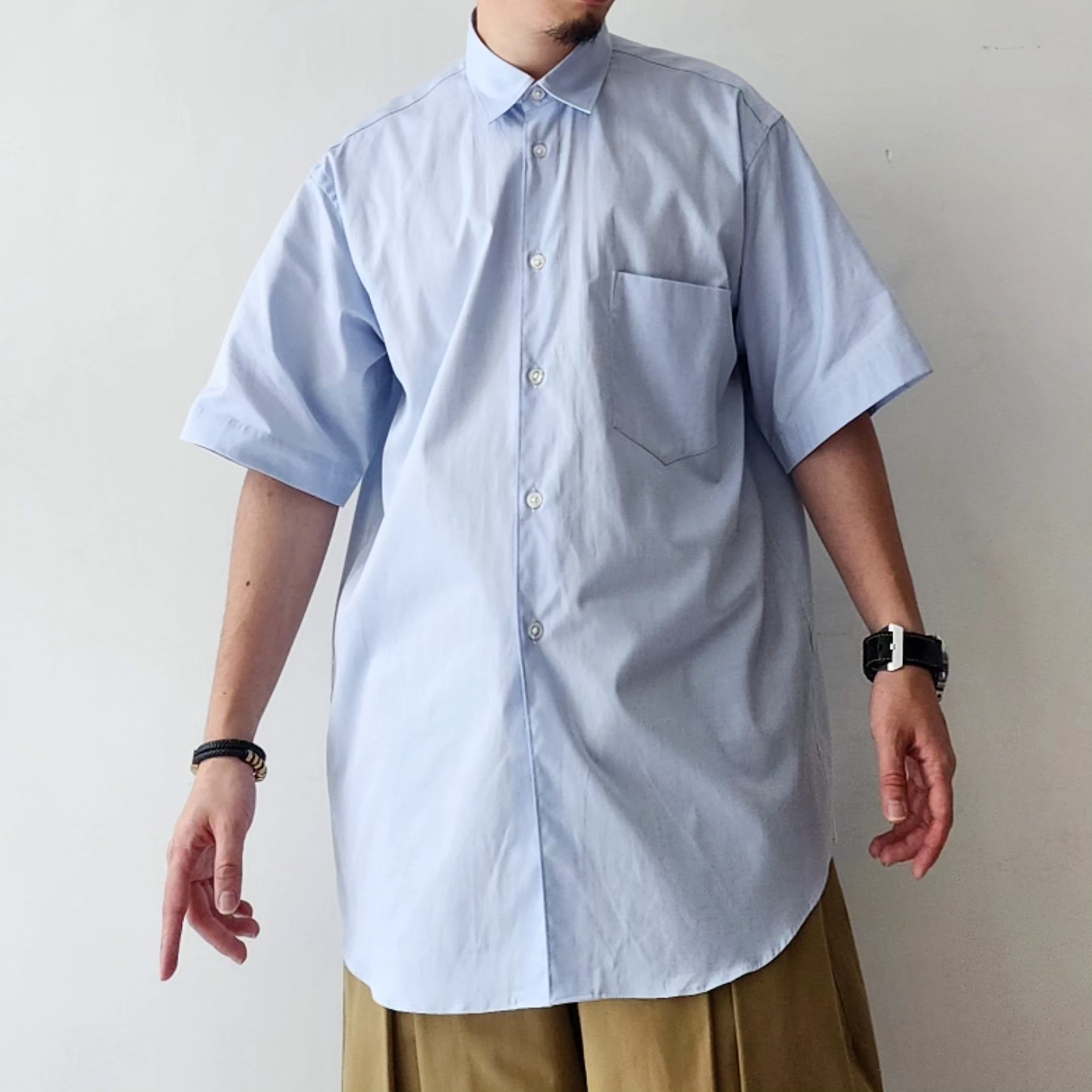 INTERIM / 80/2 Pin OX S/S Regular Collar Shirt