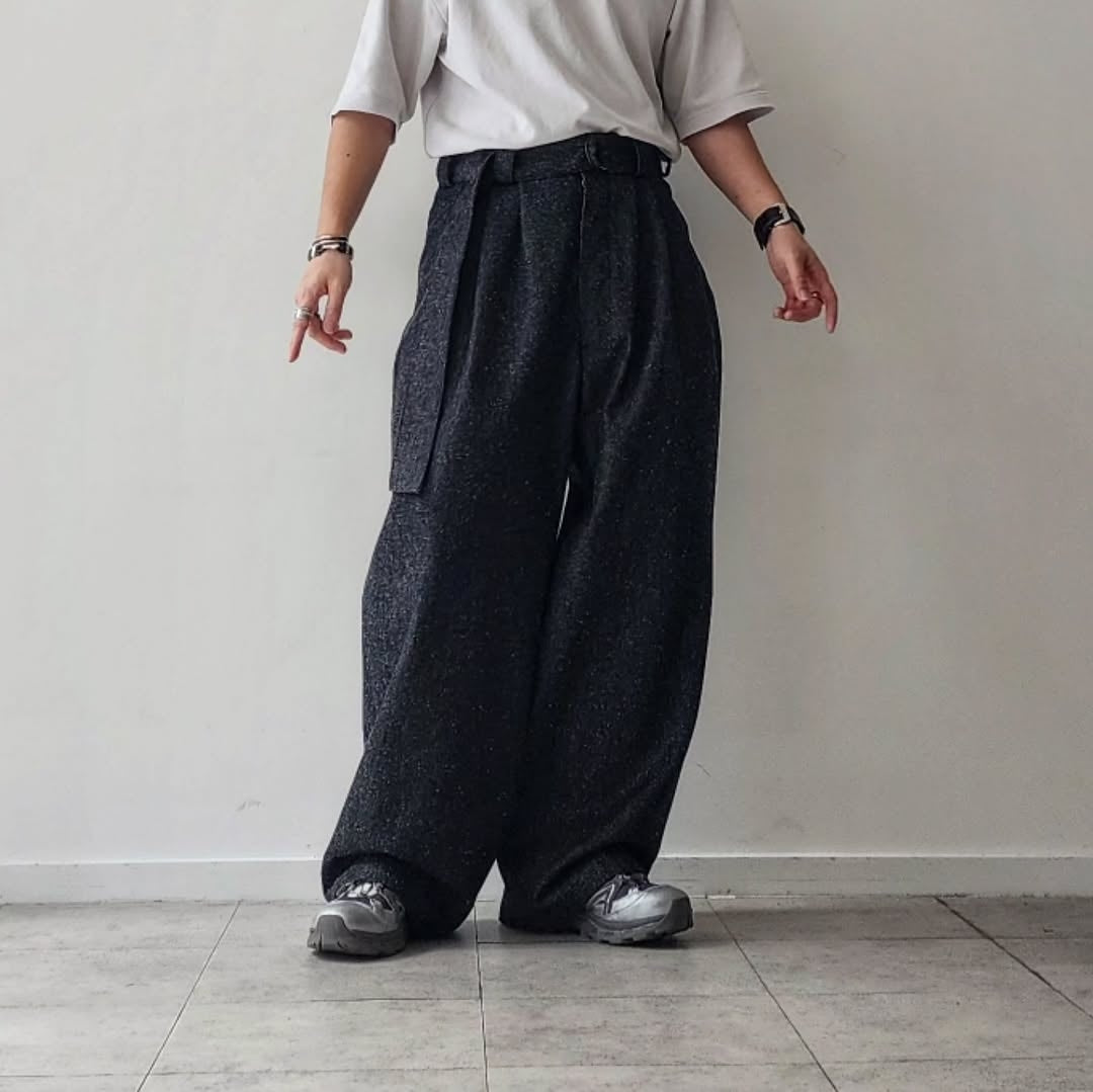 BLANC YM / Silk Denim Wide Pants