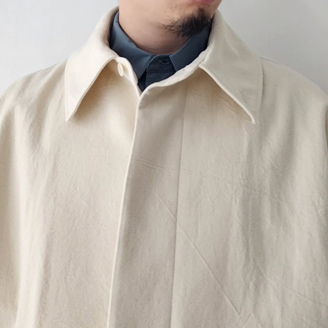 BLANC YM / Oxford Oversize Blouson
