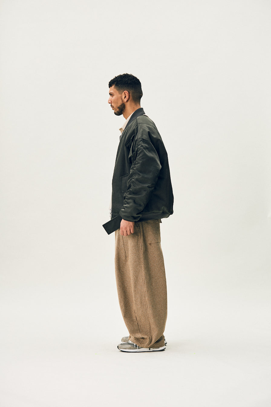 Beige Check Merely Premium Nomadic Pants