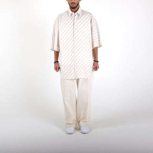 White Stripe Bohemian Beach Shirt