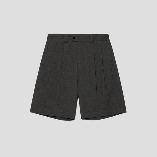 MERELY MADE / Melange Charcoal Merely Premium Safari Wide Shorts