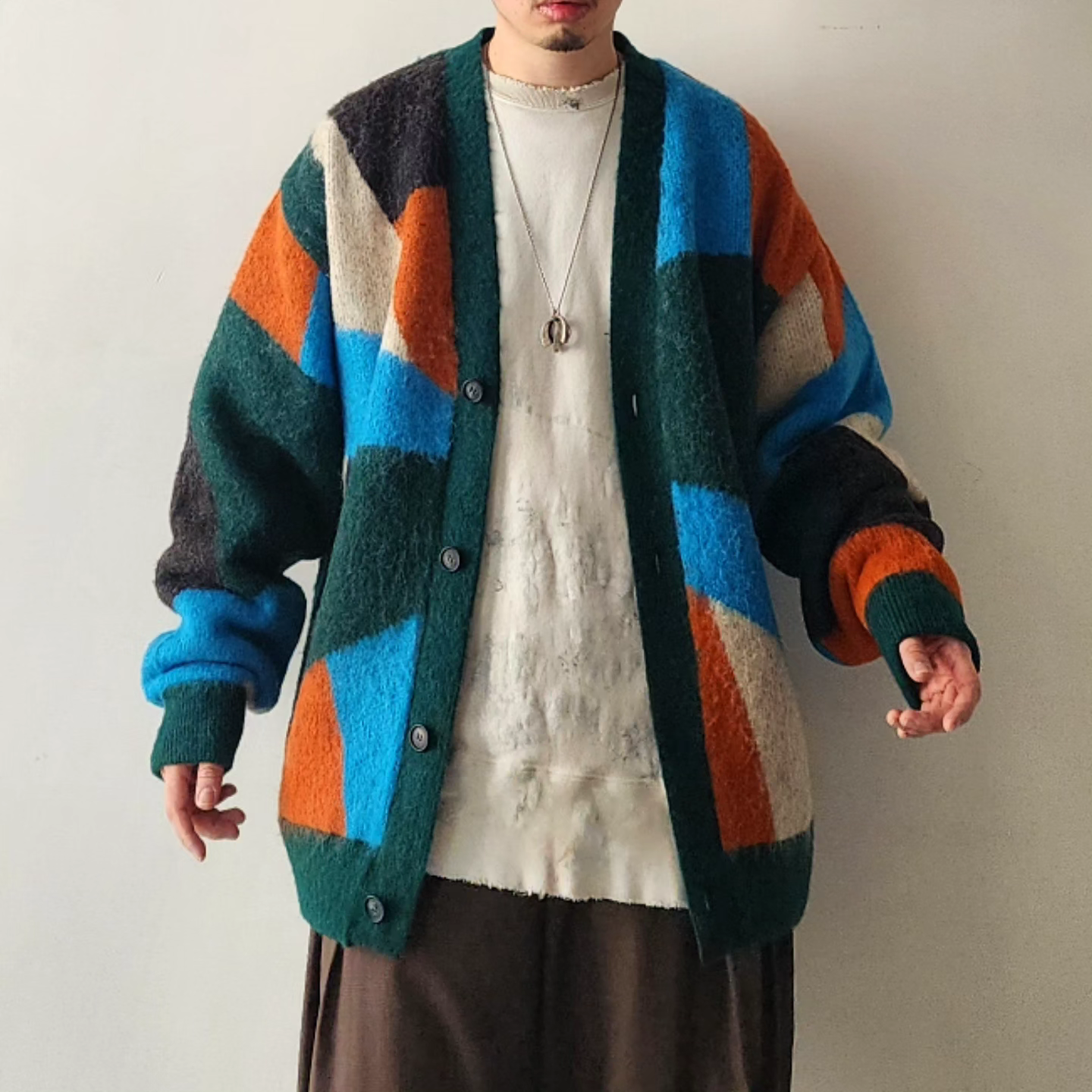 TAUPE / Panel Art Cardigan