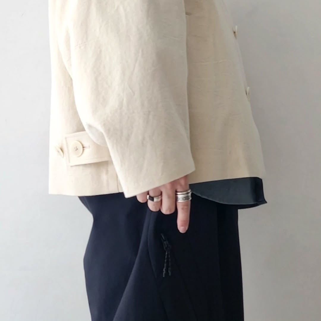 BLANC YM / Oxford Oversize Blouson