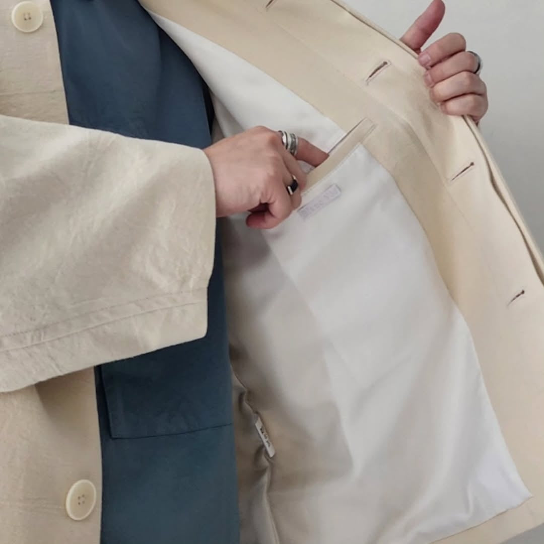 BLANC YM / Oxford Oversize Blouson