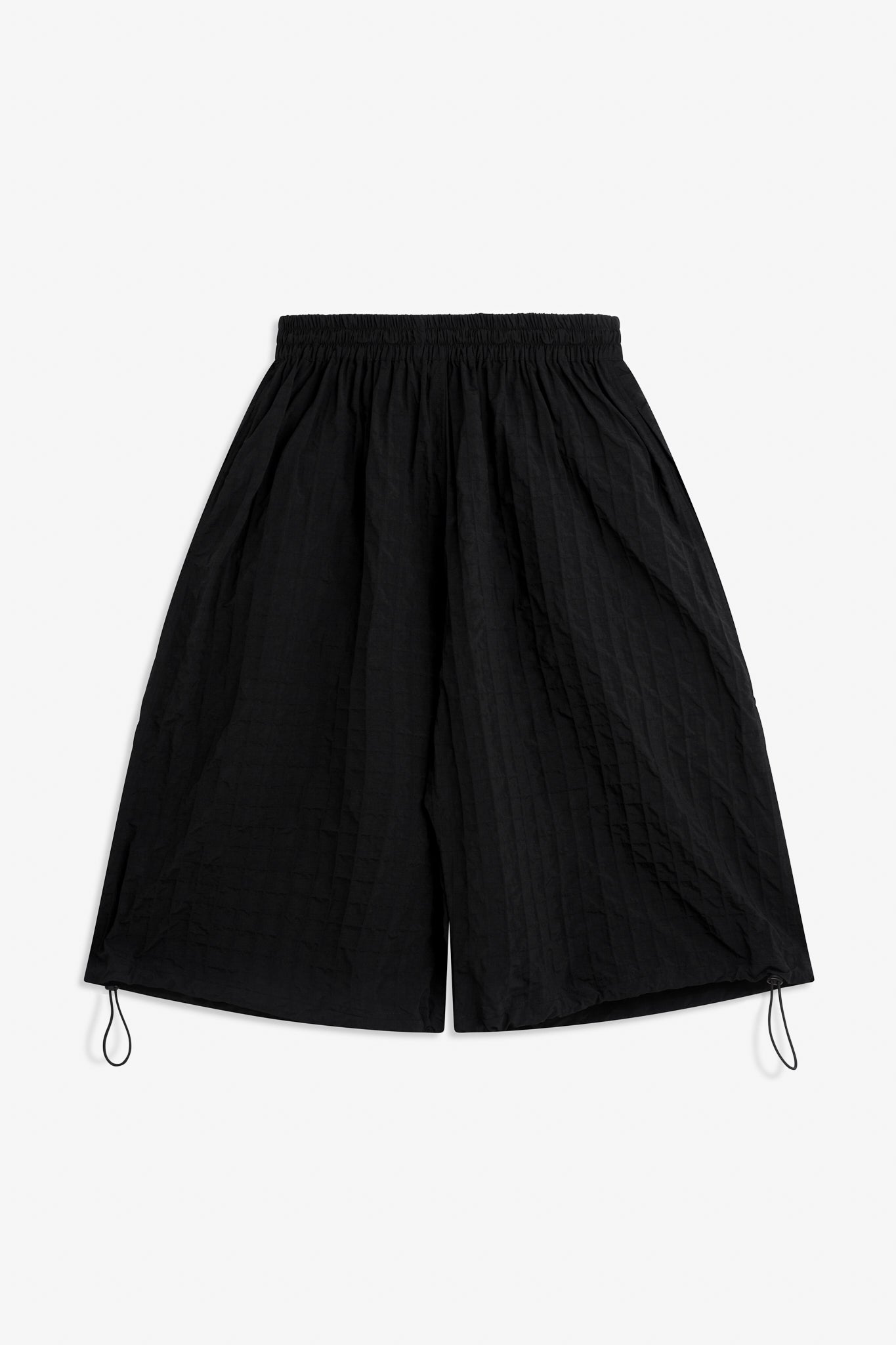 SAGE NATION / Factor Shorts - Black Seersucker Check