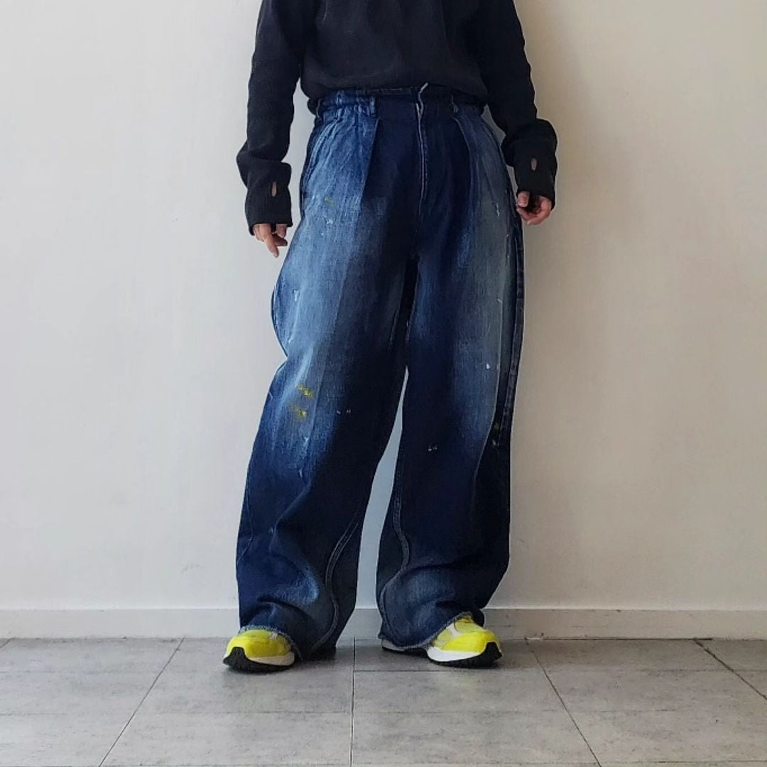SABY / Tuck Baggy Type 2 - 11oz Bingo Denim (Sun Fade & Paint)