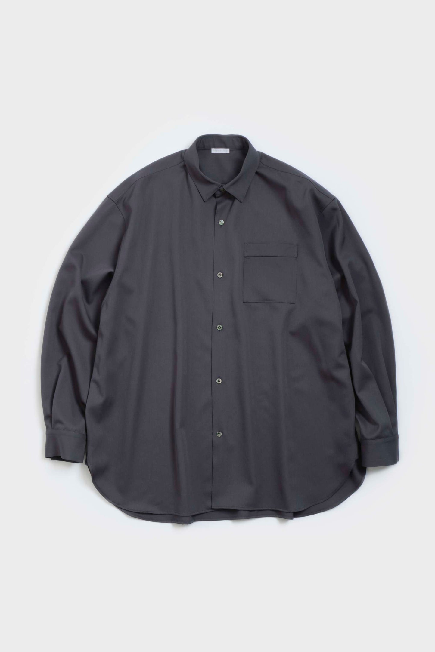 BLANC YM / Wool Gabardine Wide Shirt