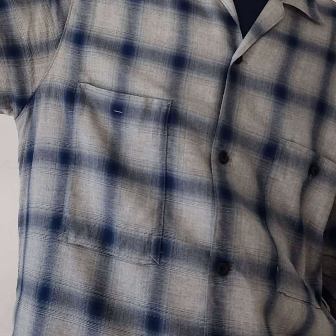 ESSAY / Shadow Check Open Collar Shirt