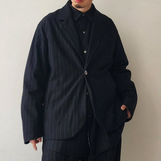 KANEMASA PHIL / 36G Wool Stripe 1B Jacket