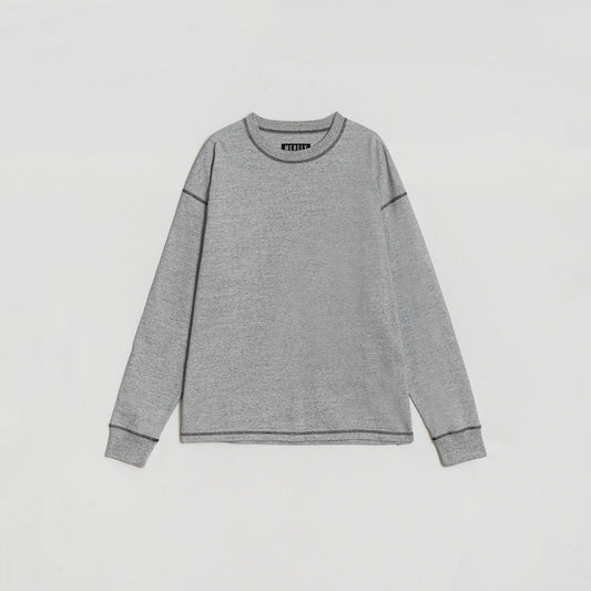 MERELY MADE / Melange Grey Merely Casual Long Sleeve Shirt