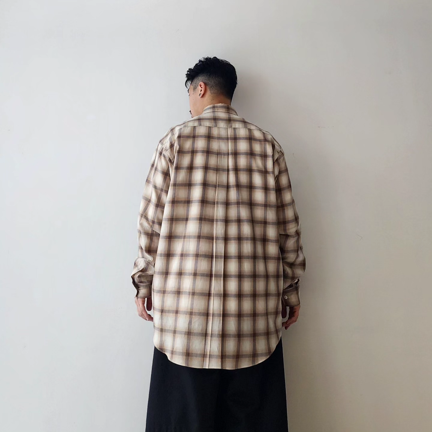 INTERIM / Supima Wool Check Regular Collar Shirt