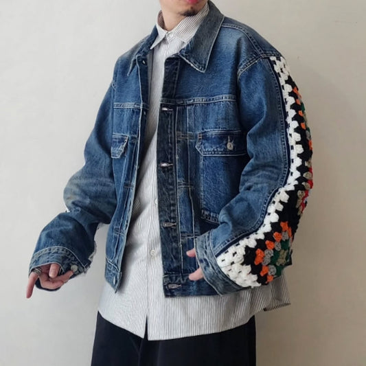 DISCOVERED / Crochet Denim Blouson