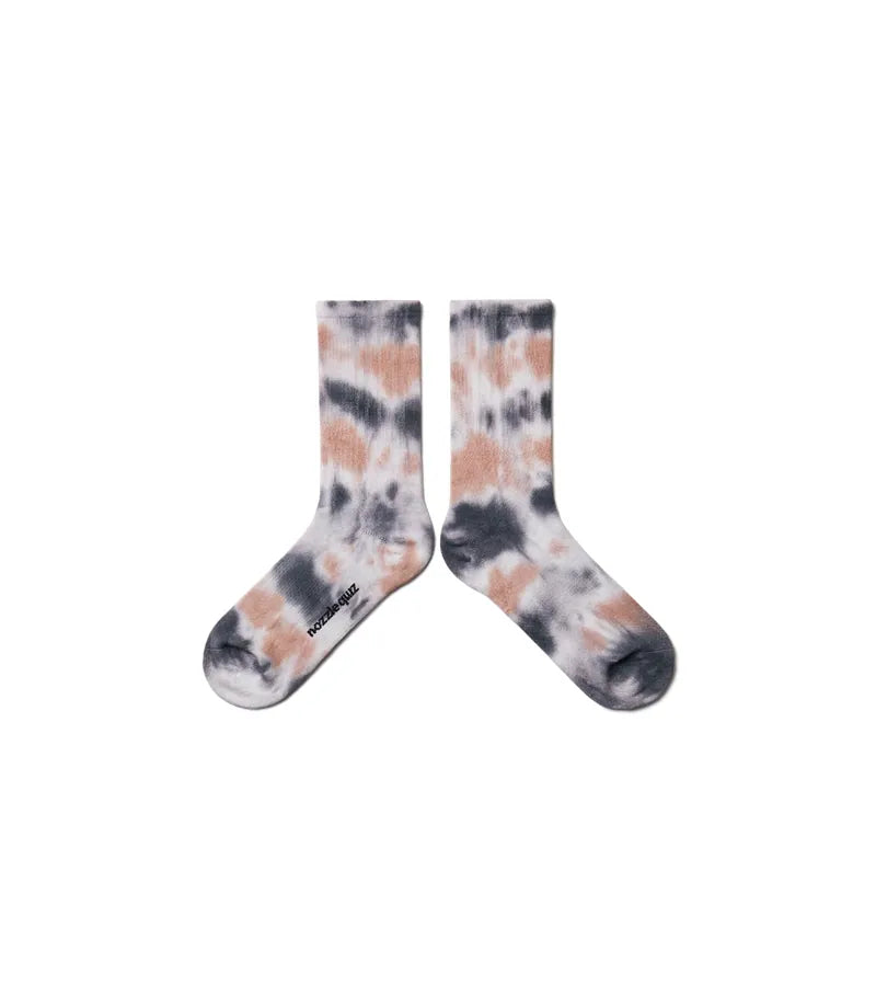 NOZZLEQUIZ / Drip Black - Spray Dye Crew Casual Socks