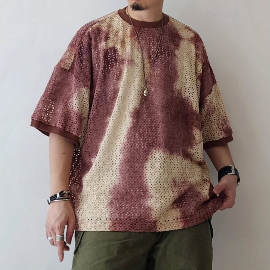 MERELY MADE / Indian Brick Merely Vintage Dyed Knitting T-Shirt