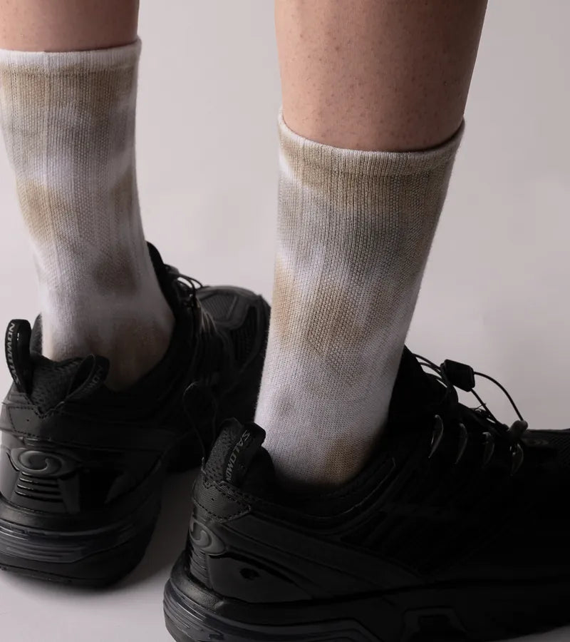 NOZZLEQUIZ / Drip Sand - Spray Dye Crew Casual Socks
