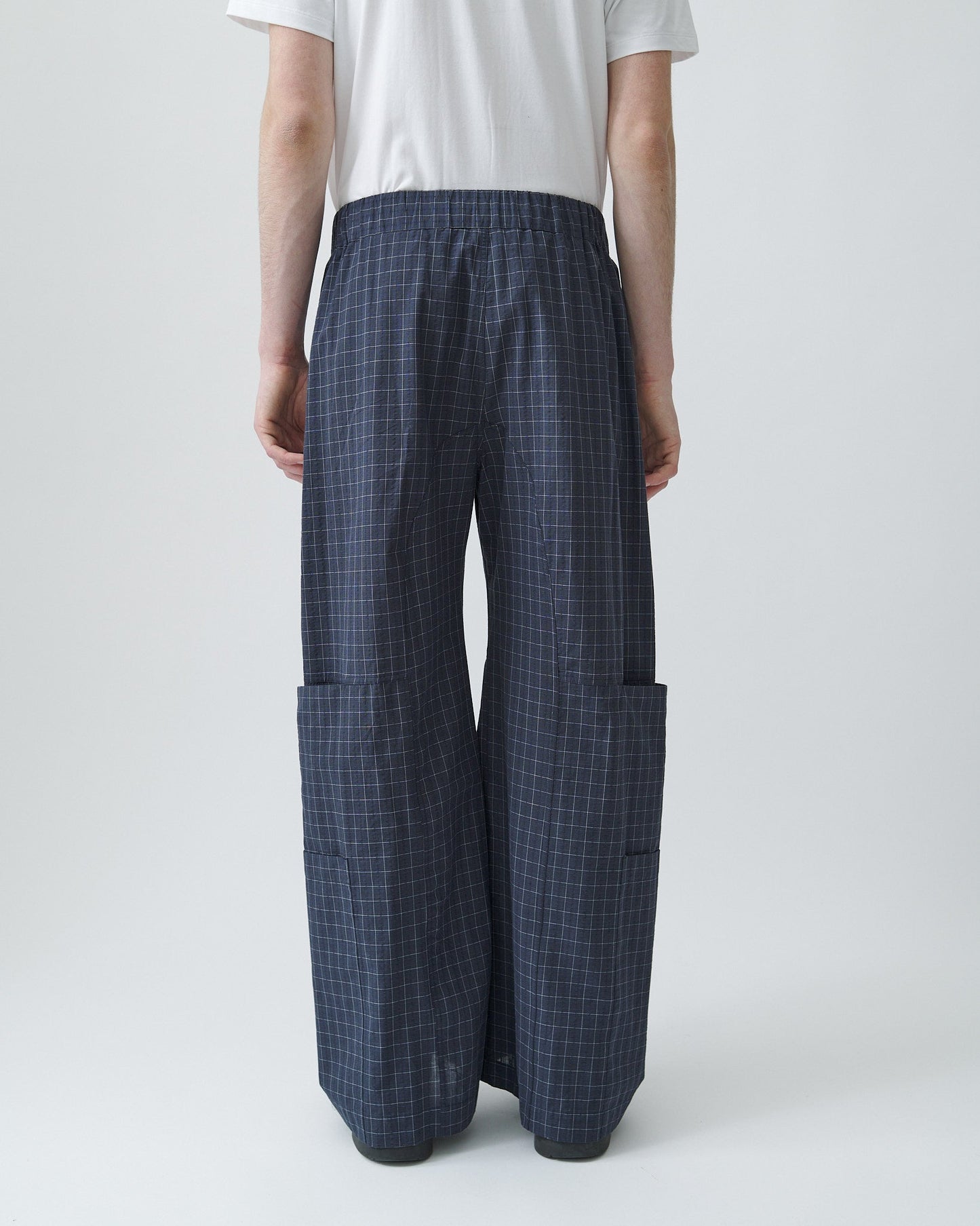 SAGE NATION / Parachute Trouser - Stone Blue Check