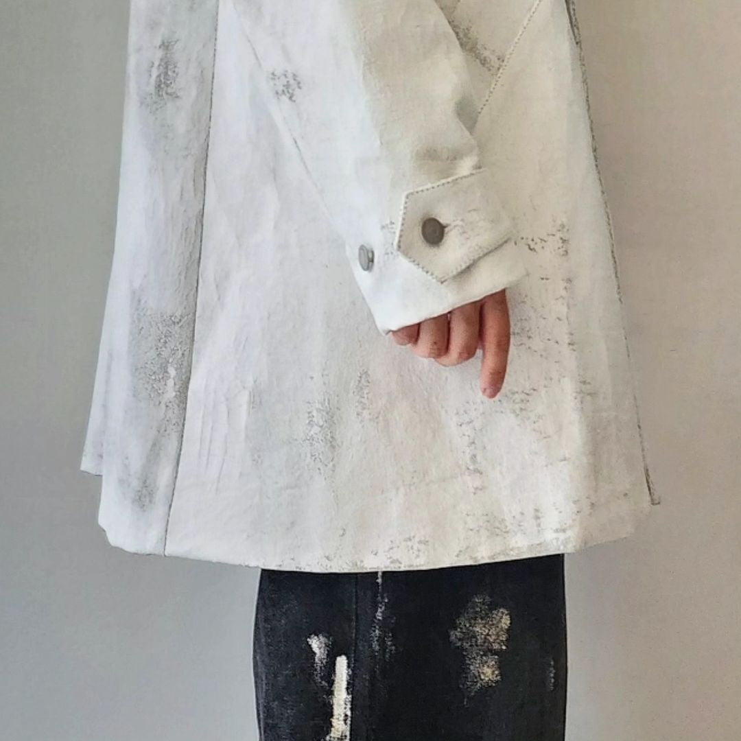NOMAT / Car Coat (White Hand Painting)